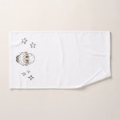 Moutons endormis mignons et Lune avec Étoiles (Serviette à main)