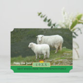 Moutons et Bonne année ! Carte /Agriculteurs (Debout devant)