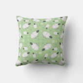 Moutons et fleurs sur un oreiller vert (Verso)