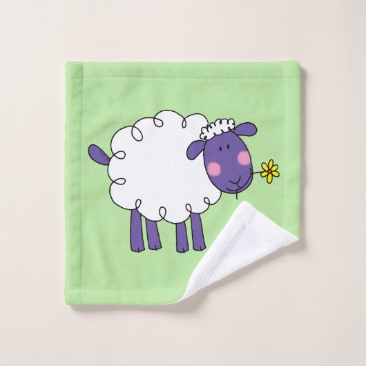 moutons mignons (Gant de toilette)