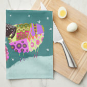 Moutons modernes en hiver Cuisine serviette de thé (Quart Plié)