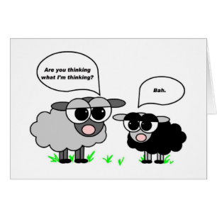 Moutons noirs et gris. Êtes vous pensant ce que