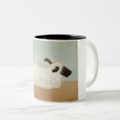 Moutons (par Milton Avery) Mug à café à deux tons (Devant droit)