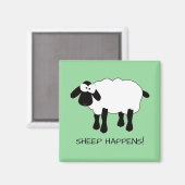 Moutons Whimsical "Le Mouton arrive !" Magnet (Recto/Verso)