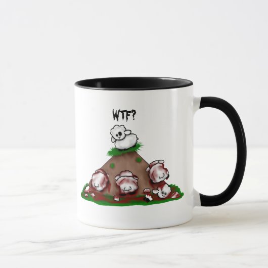 Moutons WTF de zombi ? Tasse (Droite)