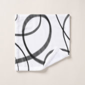 Mouvement en noir et blanc (Gant de toilette)