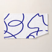 Mouvement : Ligne Art en bleu et blanc (Serviette à main)