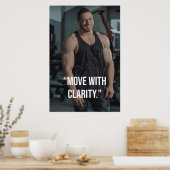 Move With Clarity Fitness Quote Poster (Cuisine)