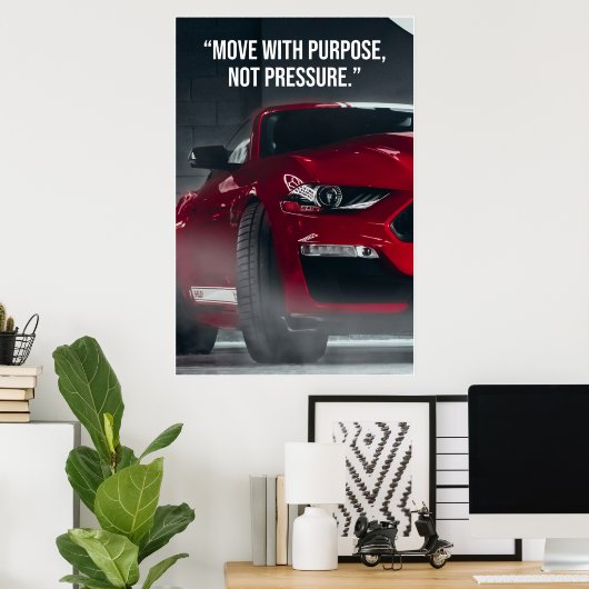 Move With Purpose Car Quote Poster (Bureau à domicile)