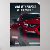 Move With Purpose Car Quote Poster (Devant)