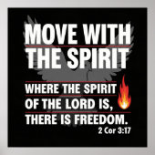 Move with the spirit - freedom design poster (Voorkant)