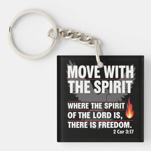 Move with the spirit - freedom design sleutelhanger (voorkant)