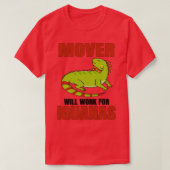 Mover zal voor leguanen werken t-shirt (Design voorkant)