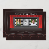 Movie-bioscoop de datum-aankondiging opslaan save the date (Voorkant / Achterkant)