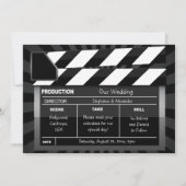 Movie Clap Board Custom Hollywood Save the Date (Voorkant)