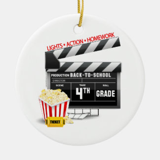 Movie Clapboard 4th Grade Keramisch Ornament