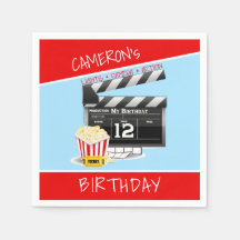 Movie Clapboard Popcorn 12th Birthday Party