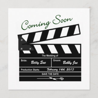 Movie Clapboard Wedding Save the Date