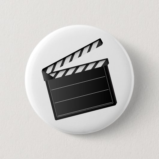 Movie Clapper Ronde Button 5,7 Cm (Voorkant)