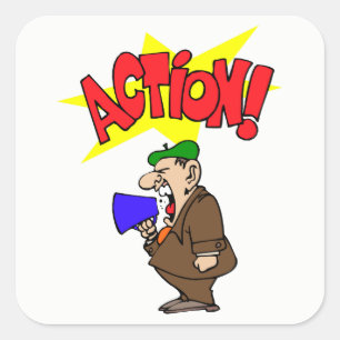 Movie Director Vierkante Sticker