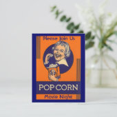 MOVIE EN POPCORN PARTIJ INVITATIE THEATER THEATER KAART (Staand voorkant)