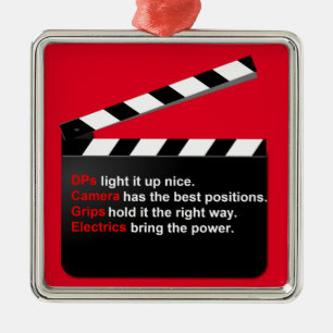 Movie Film Crew Director naar Hit Movie Metalen Ornament