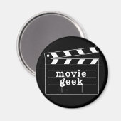 Movie Geek met Clapboard Magneet (Voorkant / Achterkant)