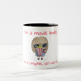 Movie Lover, geen cinepilfiel Tweekleurige Koffiemok