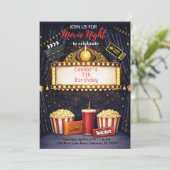 Movie Night Birthday Invitation  (Debout devant)