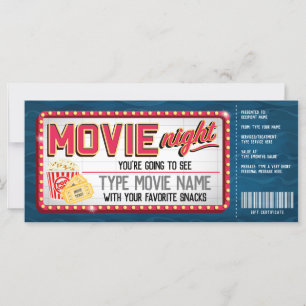 Movie Night Cadeft Certificate