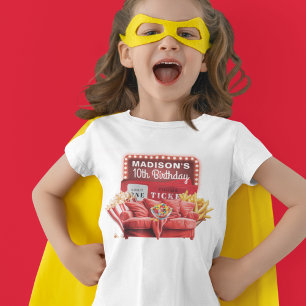 Movie Night Cinema Verjaardag Rode Bank Gepersonal T-shirt