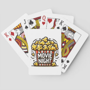Movie Night Delight Speelse Popcorn Pokerkaarten