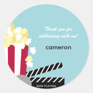 Movie Night Favor Sticker of Envelopzegel