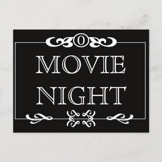 Movie Night Invitation Briefkaart (Voorkant)