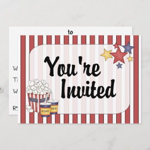 Movie Night Invitation Kaart
