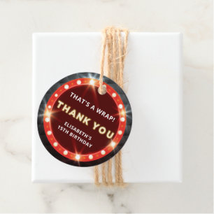 Movie Night Luxury Bedankt Bedankjes Labels