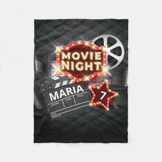 Movie Night Luxury gepersonaliseerd Fleece Deken (Voorkant)