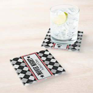 *Movie Night* Movie Ticket Glass Onderzetter