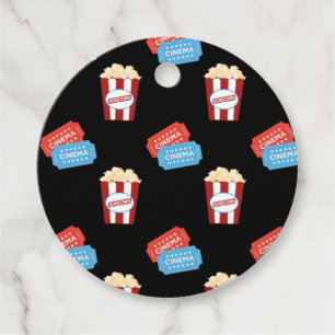 Movie Night Out Backyard Party Popcorn Ticket Bedankjes Labels