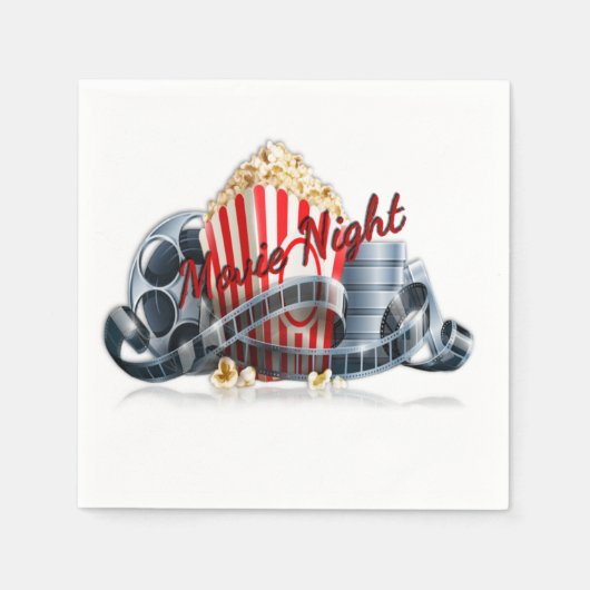 Movie Night Popcorn Napkins Servetten (Voorkant)