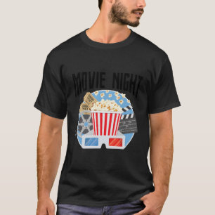 Movie Night Popcorn Theaterfilm Student T-shirt