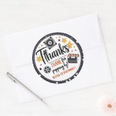 Movie Night Thank You Sticker | Popcorn Birthday  (Enveloppe)