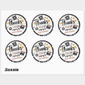 Movie Night Thank You Sticker | Popcorn Birthday  (Feuille)