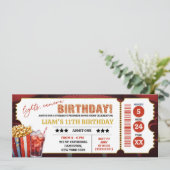 Movie Night Ticket Verjaardag (Staand voorkant)