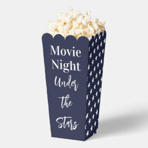 Movie Night Under the Stars Donkerblauw en Wit Bedankdoosjes