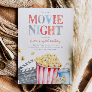 Movie Night Verjaardag Uitnodiging   Filmfeest