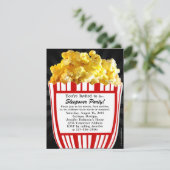 Movie Popcorn Sleepover Personnalisé Invitations d (Debout devant)