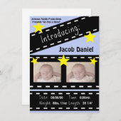 Movie Reel Clapper Board Aankondiging (Voorkant / Achterkant)