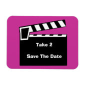 Movie Slate Clapperboard Sla de datum op Flexi Magneet (Horizontaal)