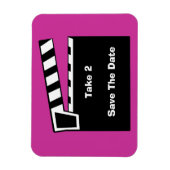Movie Slate Clapperboard Sla de datum op Flexi Magneet (Verticaal)